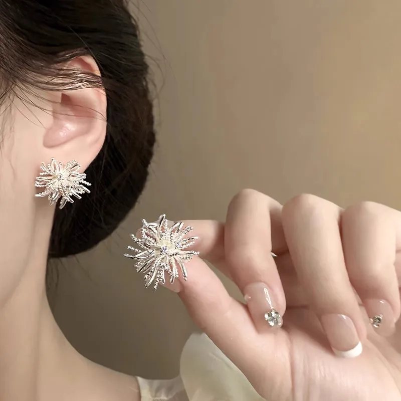 WAW Gold Plated Copper Zircon Earrings Women's-7