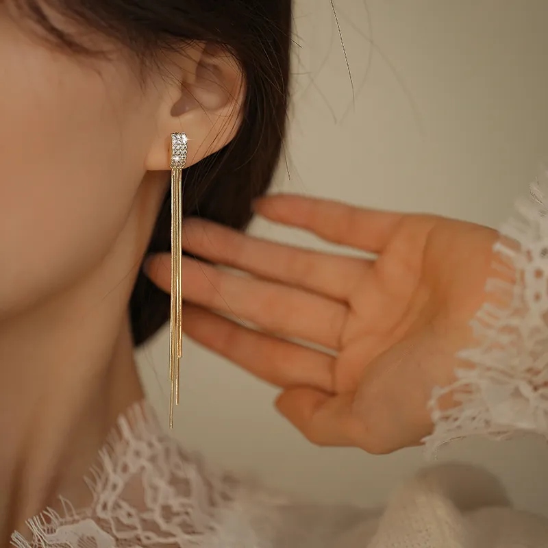 WAW Gold Plated Copper Drop Earrings Women's-5