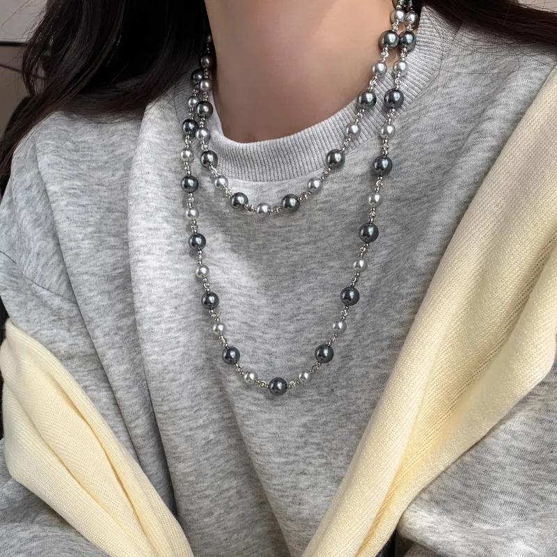 WAW Gold Plated Copper Faux Pearl Necklaces Women's-3