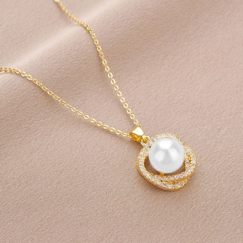 WAW Faux Pearl Necklaces Women's-3