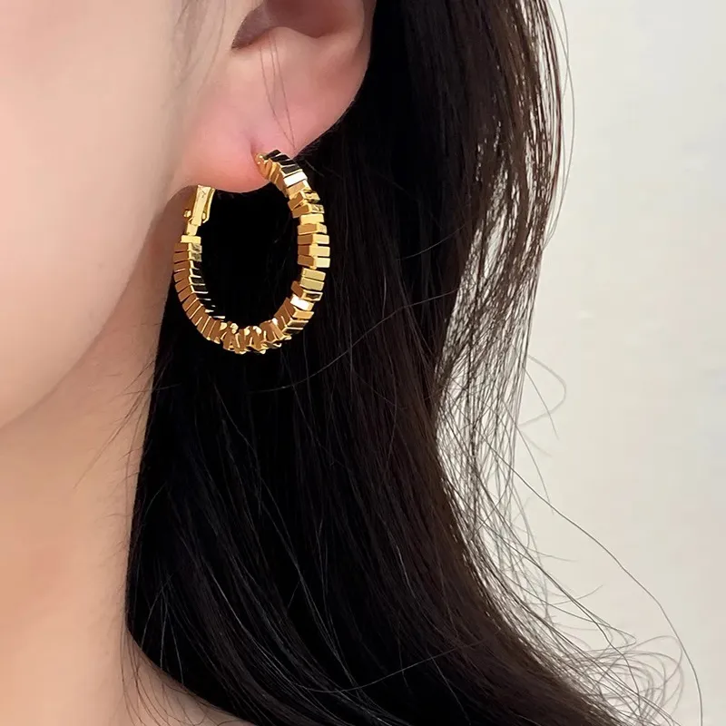 WAW Gold Plated Copper Earrings Women's-9