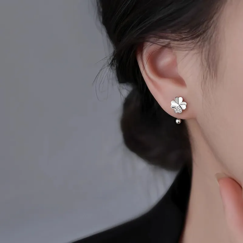 WAW S999 Sterling Silver Stud Earrings Women's-5