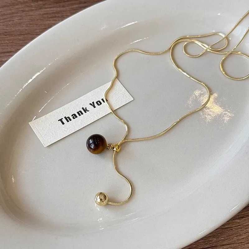 WAW Gold Plated Copper Necklaces Women's-4