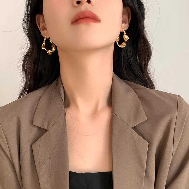 WAW Gold Plated Copper Earrings Women's-1