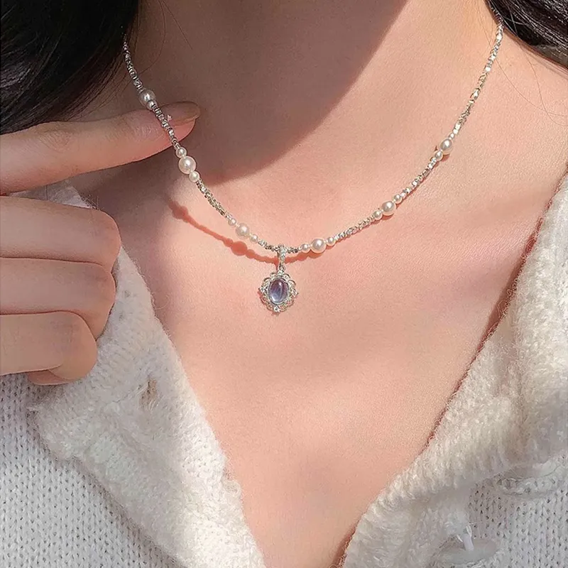 WAW Gold Plated Copper Necklaces Women's-5