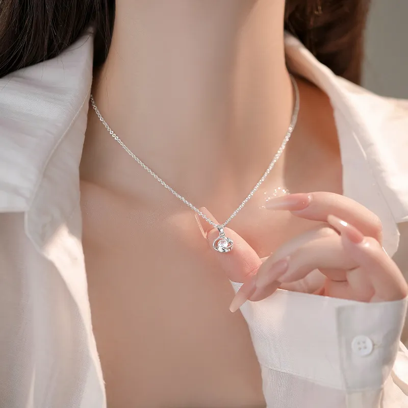 WAW Copper Gold plated Zircon Necklaces Women's-3