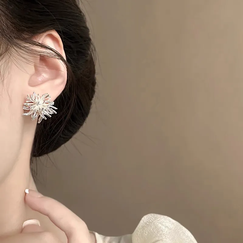 WAW Gold Plated Copper Zircon Earrings Women's-4