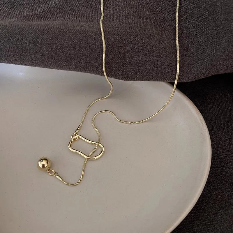 WAW Gold Plated Copper Necklaces Women's-5