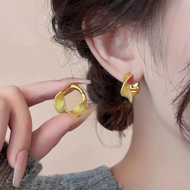 WAW Gold Plated Copper Earrings Women's-1