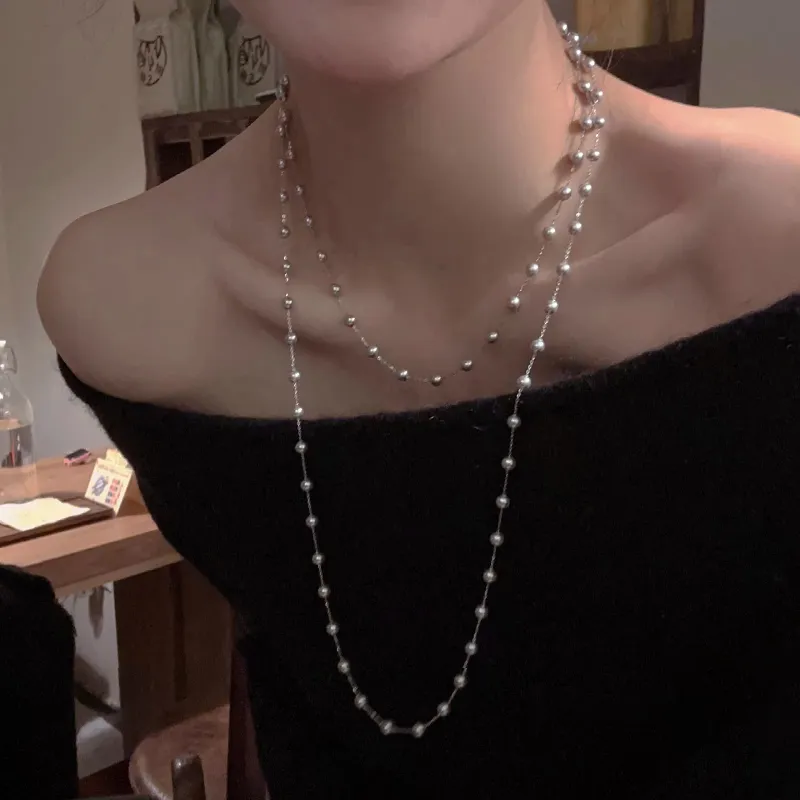 WAW Gold Plated Copper Faux Pearl Necklaces Women's-2