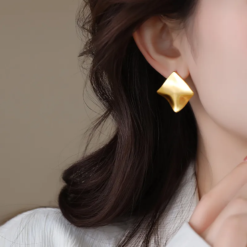 WAW Gold Plated Copper Earrings Women's-5
