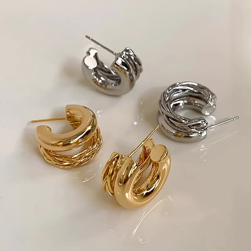 WAW Gold Plated Copper Earrings Women's-3