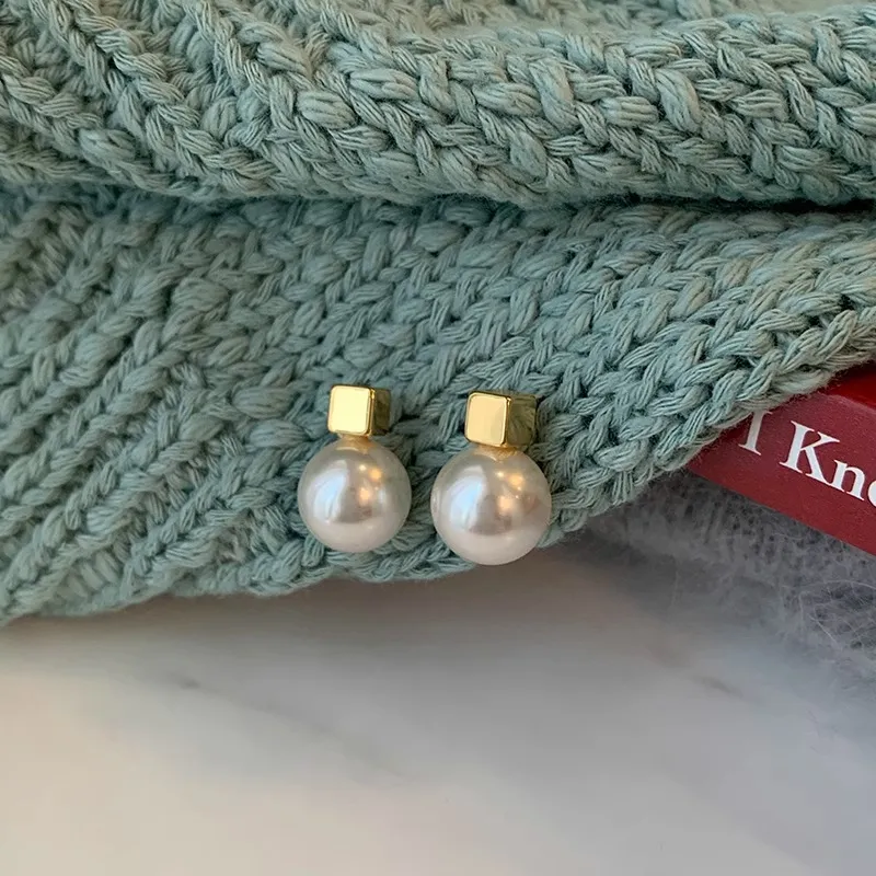 WAW Gold Plated Copper Faux Pearl Earrings Women's-8
