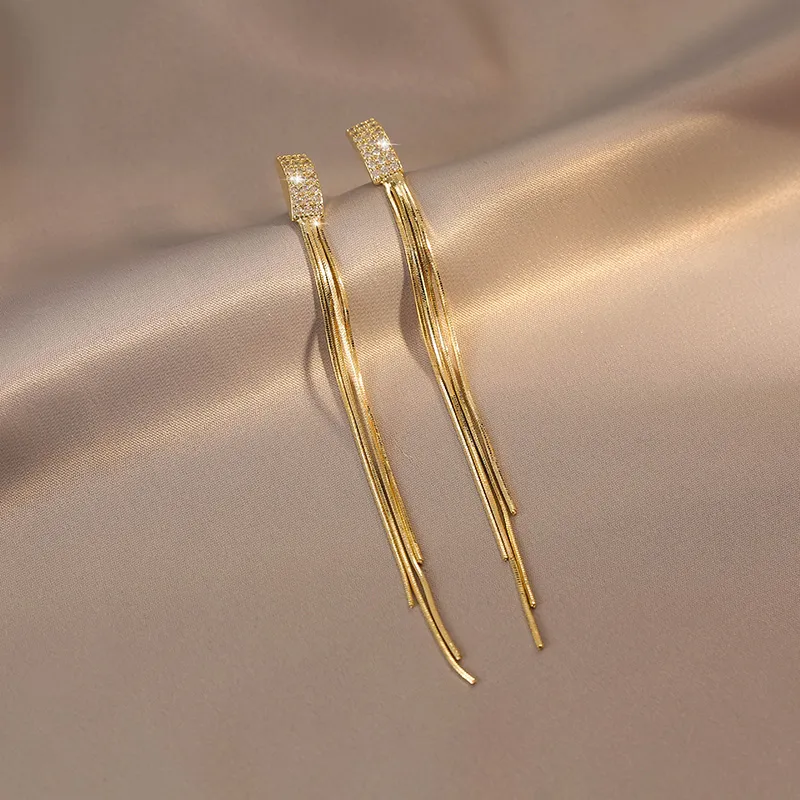 WAW Gold Plated Copper Drop Earrings Women's-7