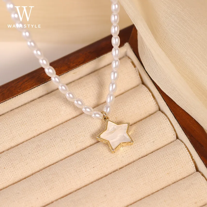 WAW Gold Plated Copper Necklaces Women's-6