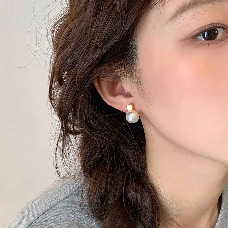 WAW Gold Plated Copper Faux Pearl Earrings Women's-7