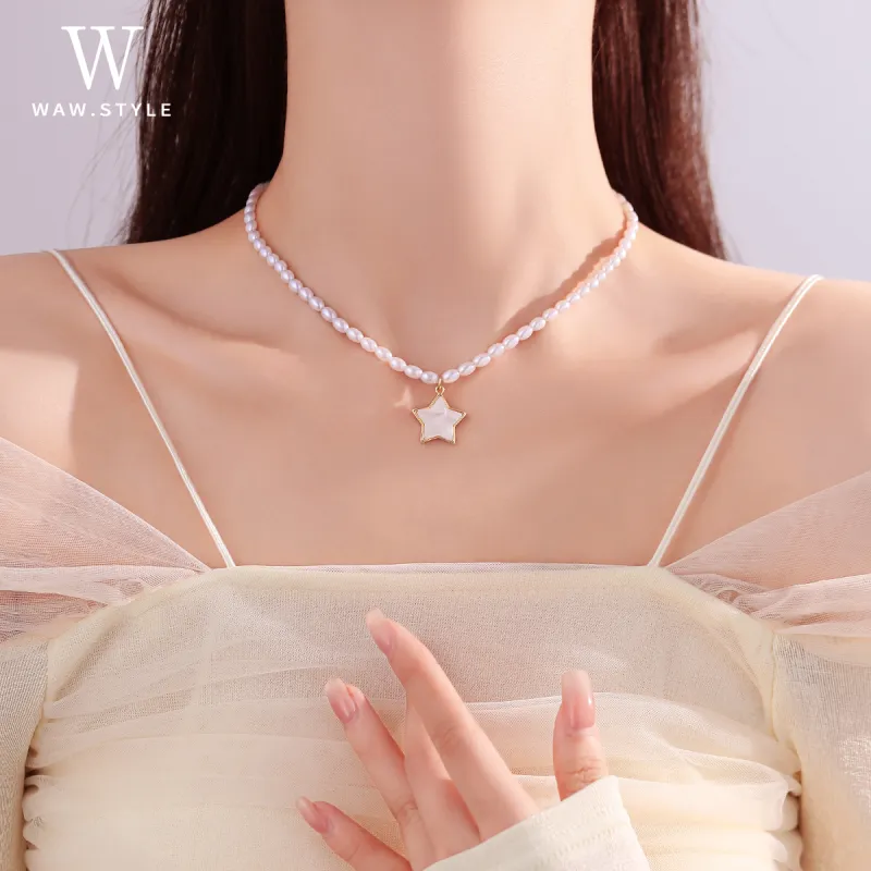 WAW Gold Plated Copper Necklaces Women's-3