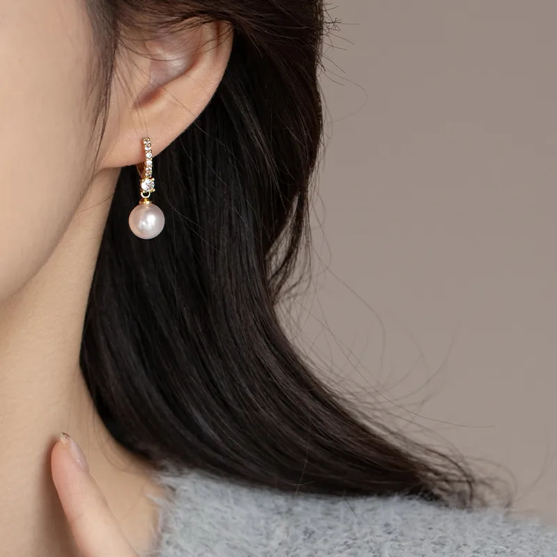 WAW Gold Plated Copper Faux Pearl Earrings Women's-14
