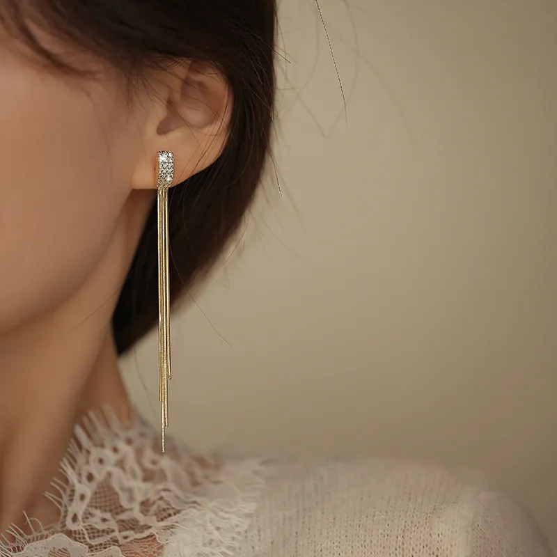 WAW Gold Plated Copper Drop Earrings Women's-6