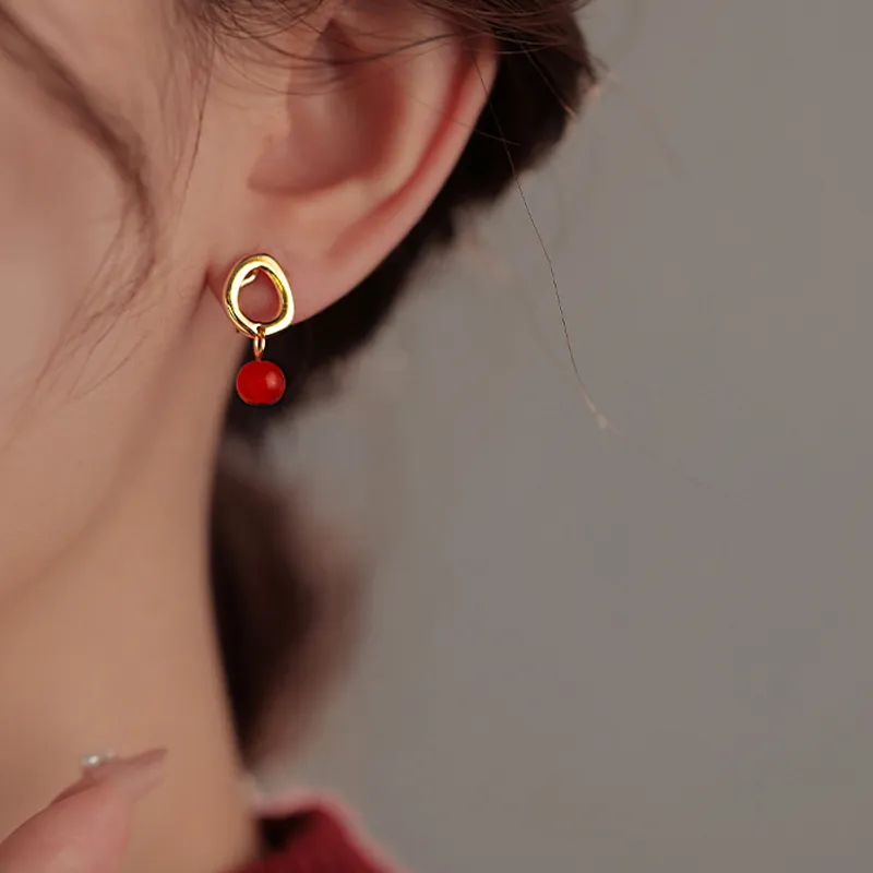 WAW Gold Plated Copper/Glass Earrings Women's-2