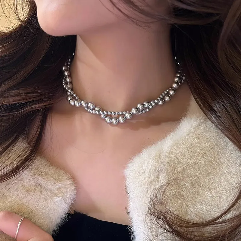 WAW Gold Plated Copper Faux Pearl Necklaces Women's-3