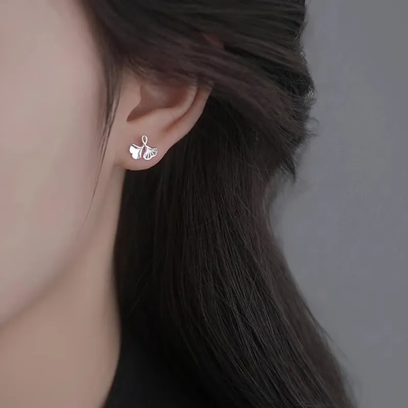 WAW S999 Sterling Silver Stud Earrings Women's-5