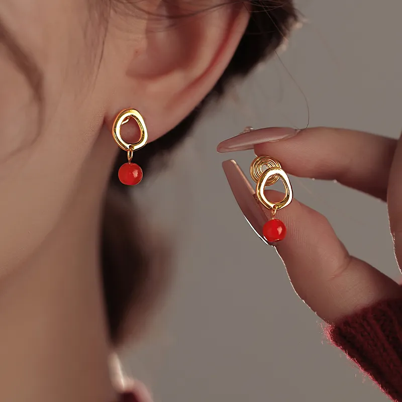 WAW Gold Plated Copper/Glass Earrings Women's-1