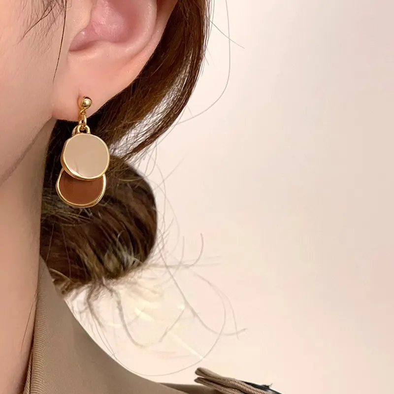 WAW Gold Plated Copper Drip Glaze Earrings Women's-3