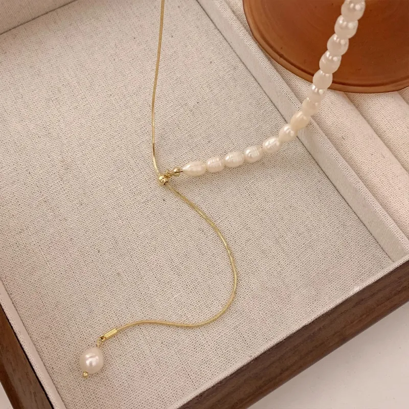 WAW Gold Plated Copper Necklaces Women's-2