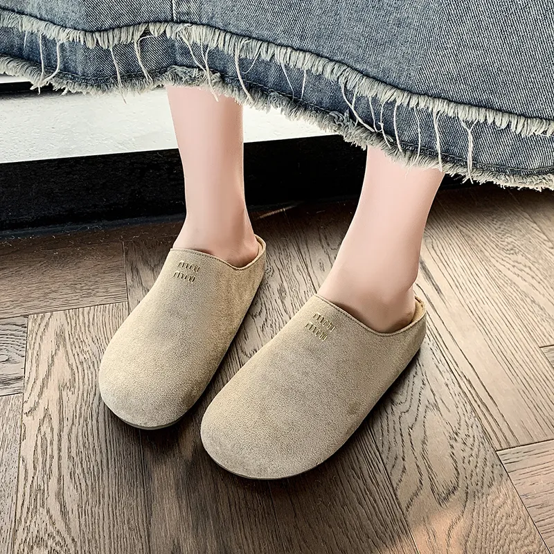 Nrillo Rubber Sole Abrasion Resistant Slip Resistant Wrap toe Slippers Women's-4