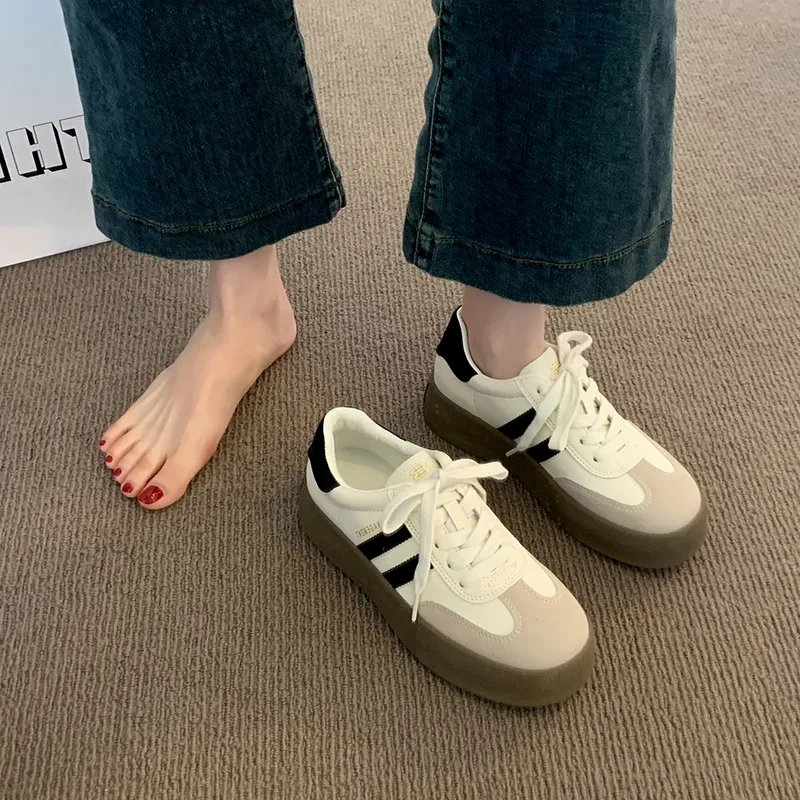 Nrillo Anti Slip And Wear Resistant Balance Coverage Low Top Skateboard Shoes Women's-7