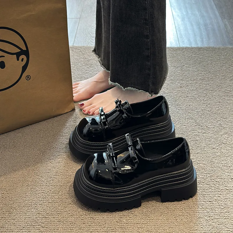 Nrillo Loafers Women's Glossy Black/Matte Black-4