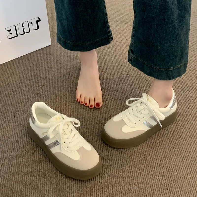 Nrillo Anti Slip And Wear Resistant Balance Coverage Low Top Skateboard Shoes Women's-1