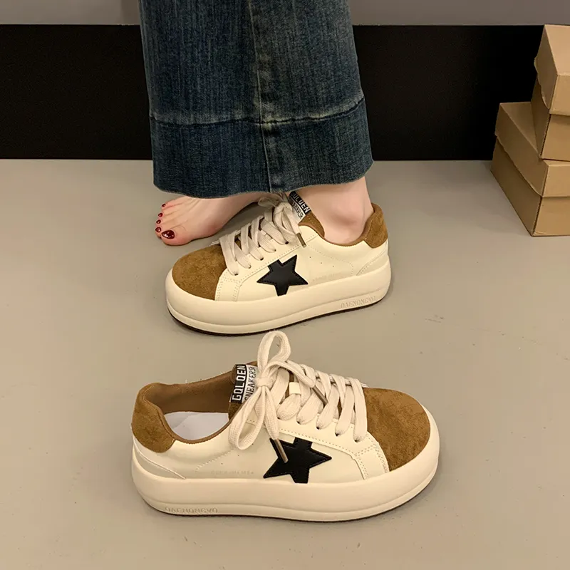 Nrillo Slip Resistant Cushioning Height Increasing Low Top Skateboard Shoes Women's-7