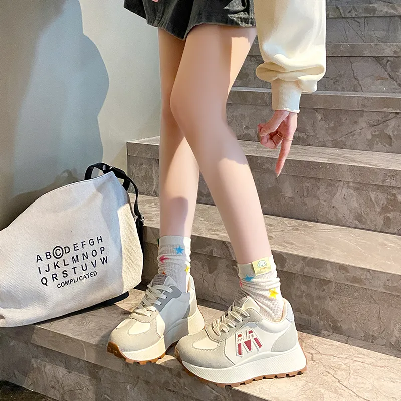 Nrillo Cushioning Anti-Slip Wear-Resistant Coverage Balance Height Increasing Rebound Low-Top Casual Shoes Women's-9