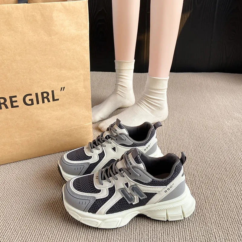 Nrillo Cushioning Anti-Slip Wear-Resistant Coverage Balance Height Increasing Rebound Low-Top Casual Shoes Women's-3