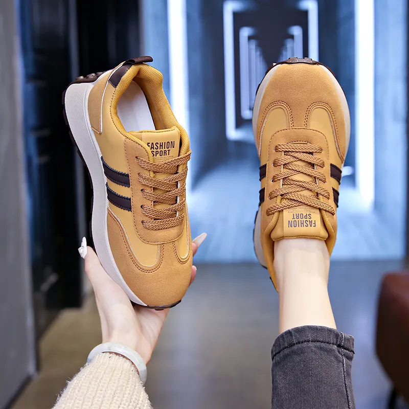 Nrillo Cushioning Anti-Slip Wear-Resistant Coverage Balance Height Increasing Rebound Low-Top Casual Shoes Women's-12
