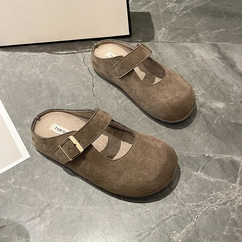 Nrillo Abrasion-Resistant Slip-Resistant Wrap-toe Slippers Women's-18