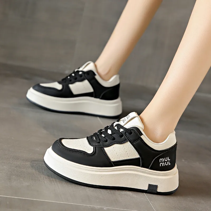Nrillo Slip Resistant Cushioning Wear Resistant Balance Low Top Skateboard Shoes Women's-4