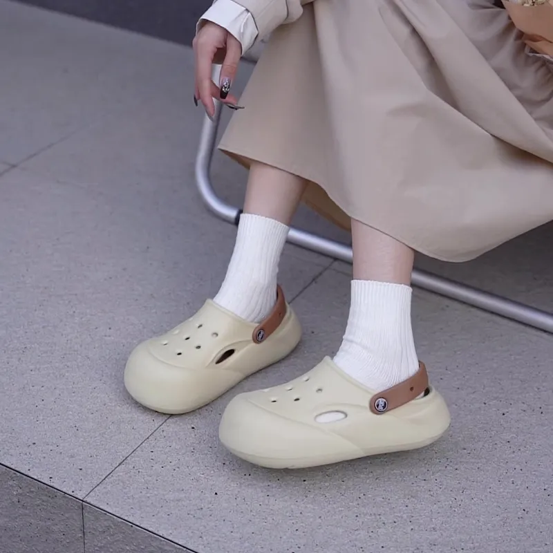 JINGEYU High Style Platform Women's Indoor Home Slip Resistant Platform EVA Squashy And Bouncy Feeling Slippers-1