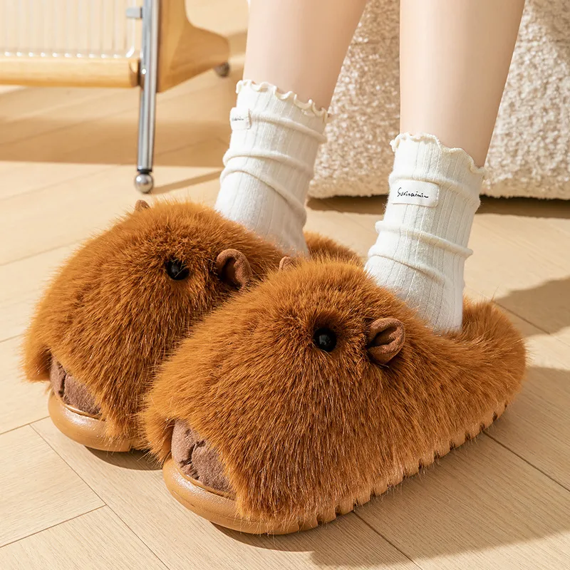 JINGEYU Fall And Winter Fashion Cute Pet Kapi Balaka Cartoon Home Plush Platform Warm Soft Sole Slip Resistant-8