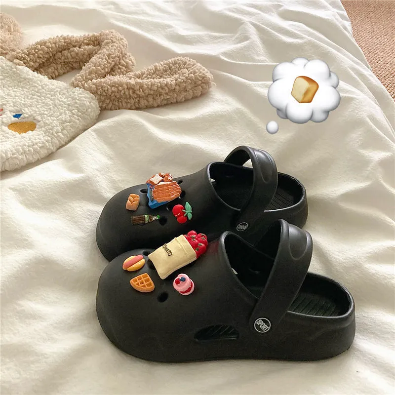 JINGEYU Women's Summer Platform Height Increasing Slippers-1