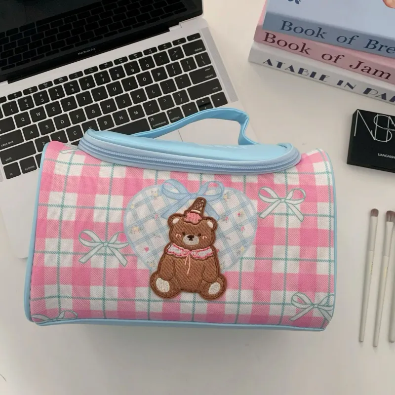 JINGEYU Girlish Heart Beauty Storage Box Portable Large Capacity Storage Toiletry Bag-7