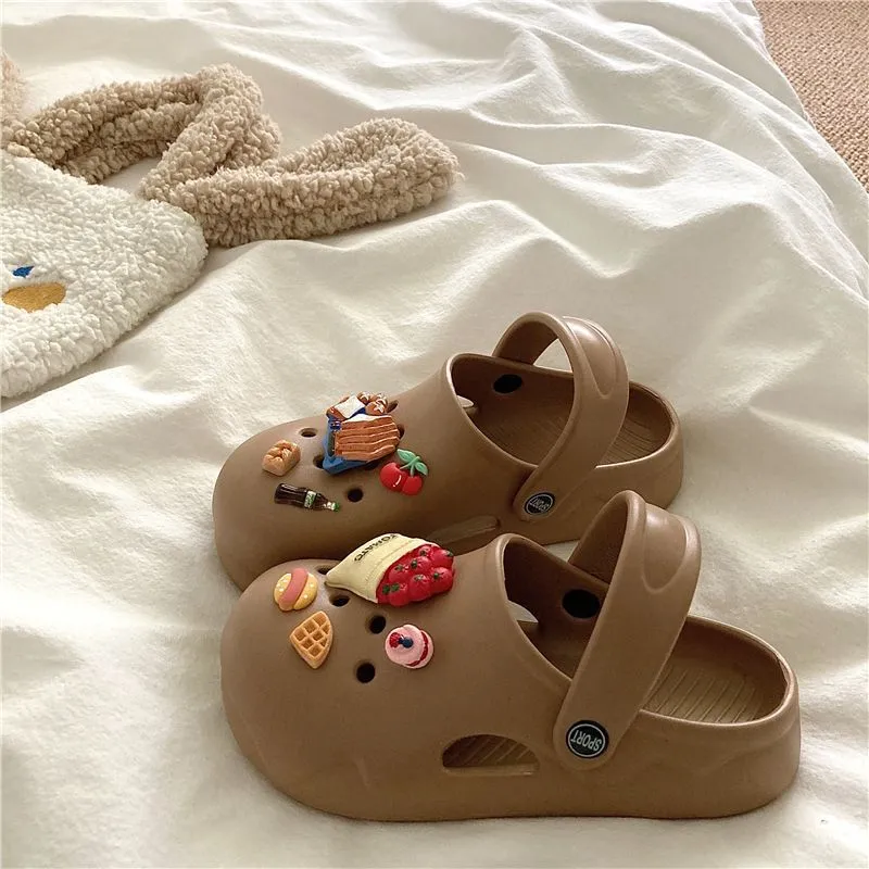 JINGEYU Women's Summer Platform Height Increasing Slippers-5