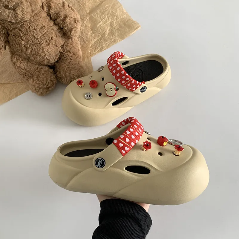 JINGEYU Summer Dopamine Dressing Style Mary Jane EVA Platform DIY Casual Sweet Style Lightweight-5