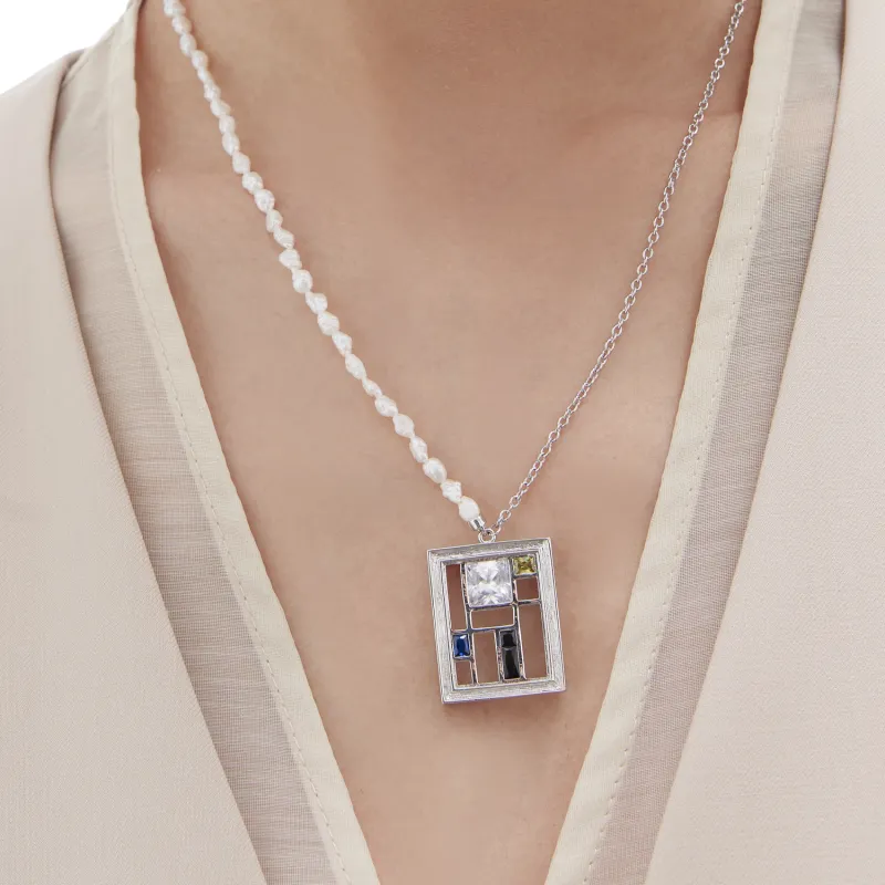 ACC SPACE Zircon Necklaces Unisex-1