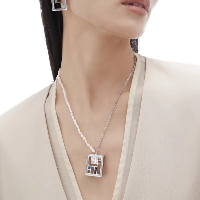 ACC SPACE Zircon Necklaces Unisex-2
