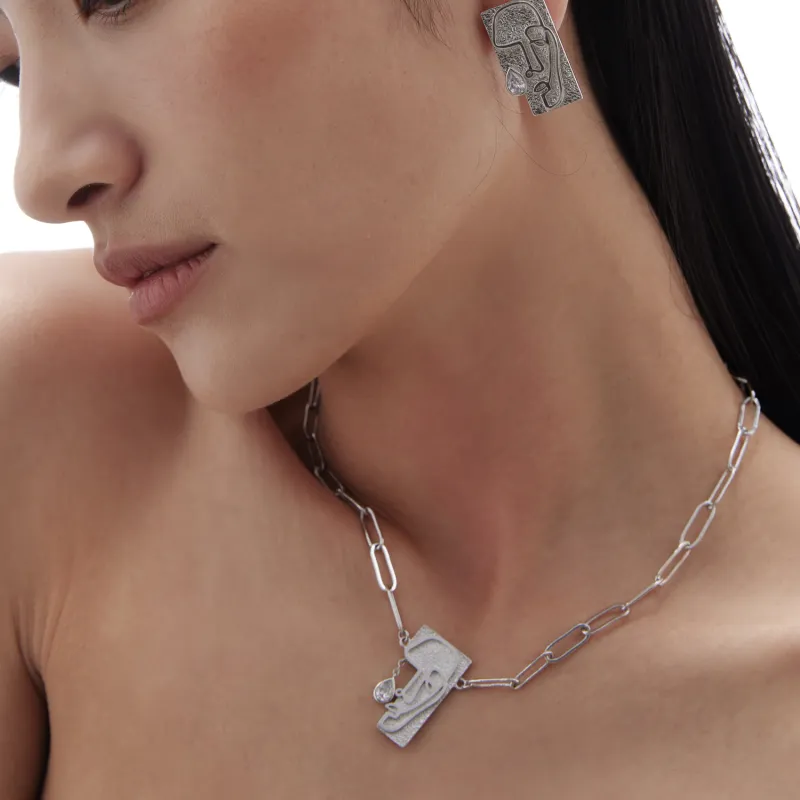 ACC SPACE Zircon Necklaces Unisex-3