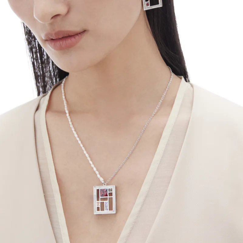 ACC SPACE Zircon Necklaces Unisex-8