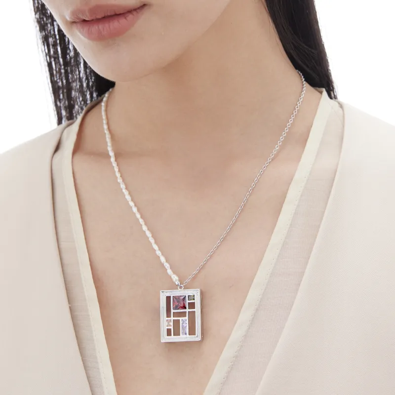 ACC SPACE Zircon Necklaces Unisex-7